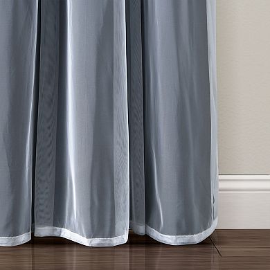 Lush Decor Grommet Sheer Insulated Blackout Set of 2 Window Curtain Panels