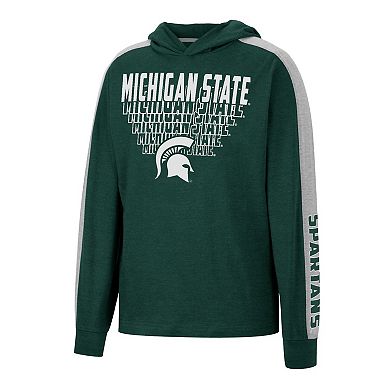 Youth Colosseum Heathered Green Michigan State Spartans Wind Changes Raglan Hoodie T-Shirt