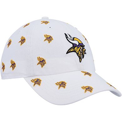 Women's '47 White Minnesota Vikings Confetti Clean Up Adjustable Hat