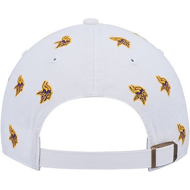 Women's '47 White Minnesota Vikings Confetti Clean Up Adjustable Hat