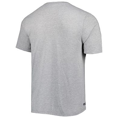 Men's New Era Heathered Gray Los Angeles Rams Combine Authentic Red Zone T-Shirt