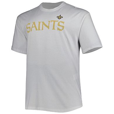 Men's Fanatics Branded White New Orleans Saints Big & Tall Hometown Collection Hot Shot T-Shirt