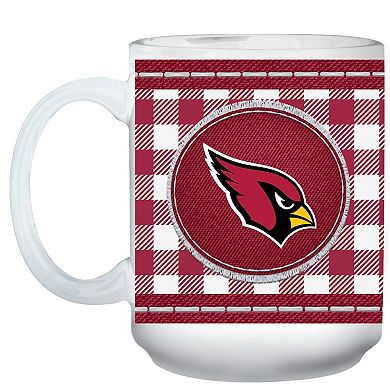 Arizona Cardinals 15oz. Buffalo Plaid Father's Day Mug