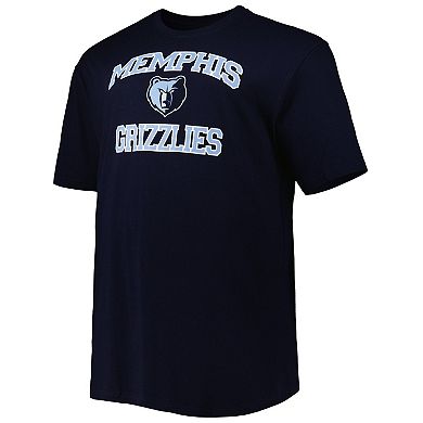Men's Navy Memphis Grizzlies Big & Tall Heart & Soul T-Shirt
