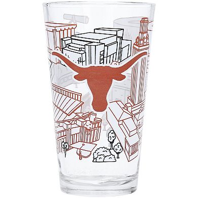 Texas Longhorns 16oz. Campus Line Art Pint Glass