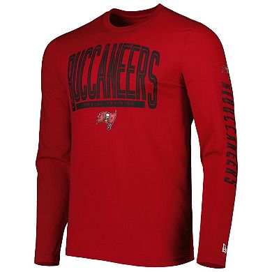 Men's New Era Red Tampa Bay Buccaneers Combine Authentic Home Stadium Long Sleeve T-Shirt