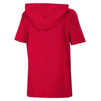 Youth Colosseum Scarlet Nebraska Huskers Varsity Hooded T-Shirt