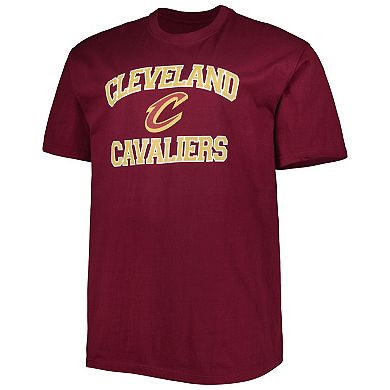 Men's Wine Cleveland Cavaliers Big & Tall Heart & Soul T-Shirt