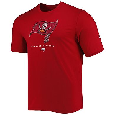 Men's New Era Red Tampa Bay Buccaneers Combine Authentic Ball Logo T-Shirt