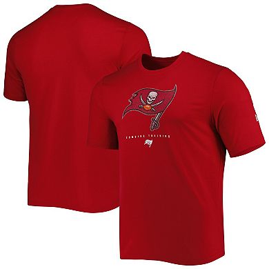 Men's New Era Red Tampa Bay Buccaneers Combine Authentic Ball Logo T-Shirt