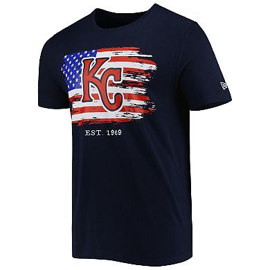 Men's New Era Navy Kansas City Royals 4th of July Jersey T-Shirt