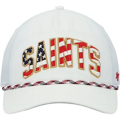 Men's '47 White New Orleans Saints Hitch Stars and Stripes Trucker Adjustable Hat