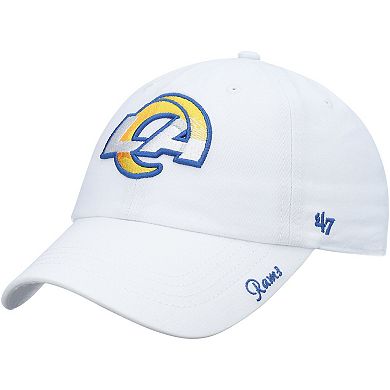 Women's '47 White Los Angeles Rams Miata Clean Up Logo Adjustable Hat