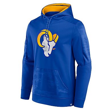 Men's Fanatics Branded Royal Los Angeles Rams On The Ball Pullover Hoodie