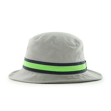 Men's '47 Gray Seattle Seahawks Striped Bucket Hat