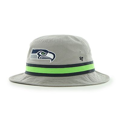 Men's '47 Gray Seattle Seahawks Striped Bucket Hat