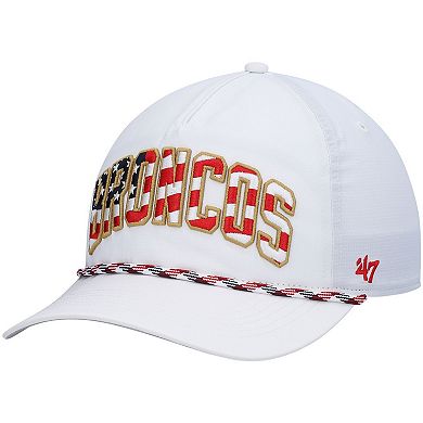 Men's '47 White Denver Broncos Hitch Stars and Stripes Trucker Adjustable Hat