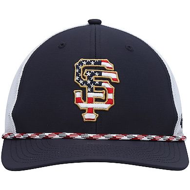 Men's '47 Navy/White San Francisco Giants Flag Fill Trucker Snapback Hat