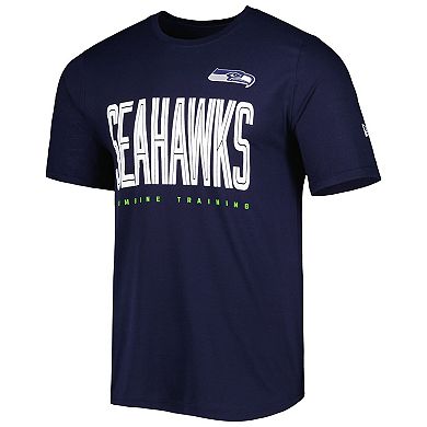 Men's New Era College Navy Seattle Seahawks Combine Authentic Training Huddle Up T-Shirt