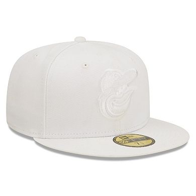 Men's New Era Baltimore Orioles White on White 59FIFTY Fitted Hat
