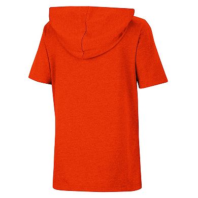 Youth Colosseum Heather Orange Clemson Tigers Varsity Hooded T-Shirt