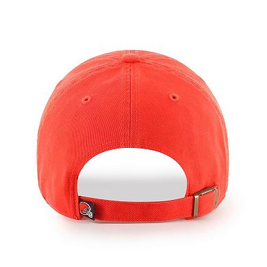 Men's '47 Orange Cleveland Browns Clean Up Primary Adjustable Hat