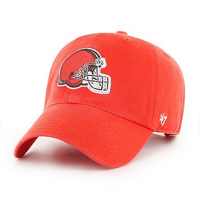 Men's '47 Orange Cleveland Browns Clean Up Primary Adjustable Hat