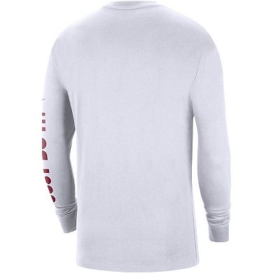 Men's Nike White Alabama Crimson Tide Heritage Max 90 Long Sleeve T-Shirt