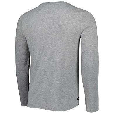 Men's New Era Heathered Gray Cleveland Browns Combine Authentic Red Zone Long Sleeve T-Shirt