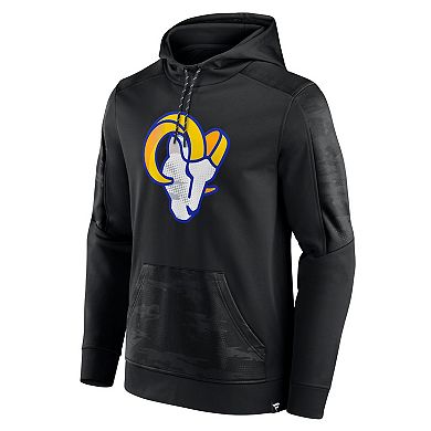 Men's Fanatics Branded Black Los Angeles Rams On The Ball Pullover Hoodie