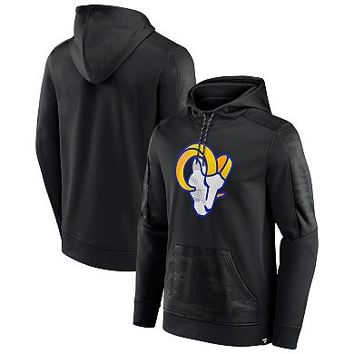 Men's Fanatics Branded Black Los Angeles Rams On The Ball Pullover Hoodie