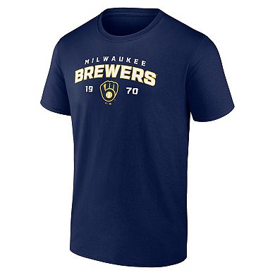 Men's Fanatics Branded Navy Milwaukee Brewers Rebel T-Shirt