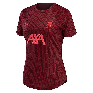 Women's Nike Burgundy Liverpool 2022/23 Pre-Match Home Performance Top