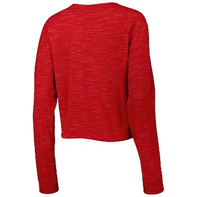 Women's New Era Red Tampa Bay Buccaneers Crop Long Sleeve T-Shirt