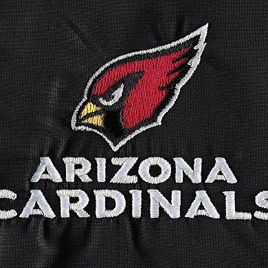 Women's Dunbrooke Black/Gray Arizona Cardinals Hurricane Raglan Full-Zip Windbreaker