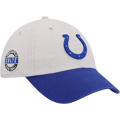 Men's '47 Cream/Royal Indianapolis Colts Sidestep Clean Up Adjustable Hat
