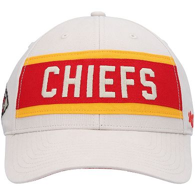 Men's '47 Cream Kansas City Chiefs Crossroad MVP Adjustable Hat