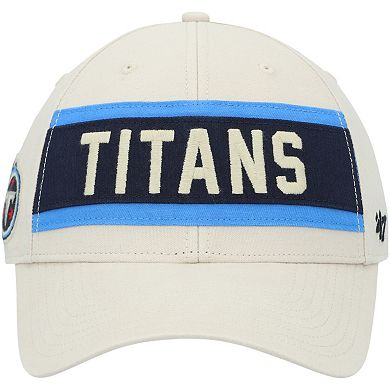 Men's '47 Cream Tennessee Titans Crossroad MVP Adjustable Hat
