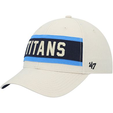 Men's '47 Cream Tennessee Titans Crossroad MVP Adjustable Hat