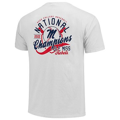 Men's White Ole Miss Rebels 2022 NCAA Men's Baseball College World Series Champions Script T-Shirt
