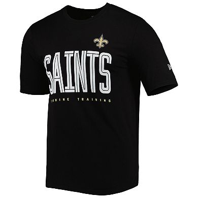 Men's New Era Black New Orleans Saints Combine Authentic Training Huddle Up T-Shirt