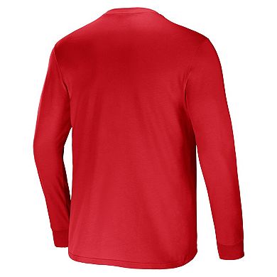 Men's NFL x Darius Rucker Collection by Fanatics Red Atlanta Falcons Team Long Sleeve Pocket T-Shirt