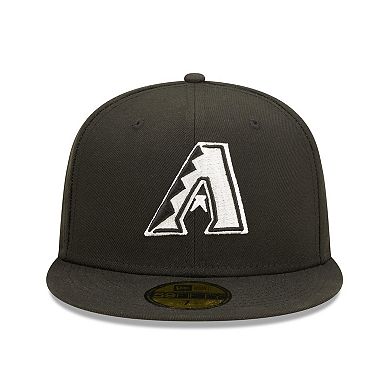 Men's New Era Black Arizona Diamondbacks Team Logo 59FIFTY Fitted Hat