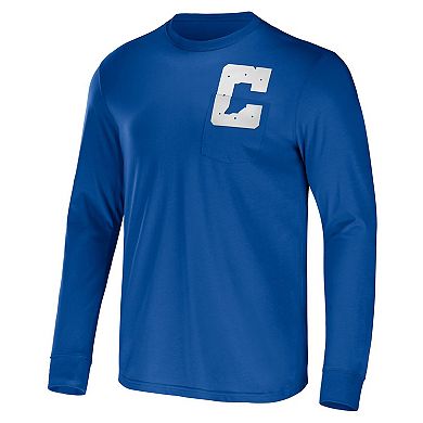 Men's NFL x Darius Rucker Collection by Fanatics Blue Indianapolis Colts Team Long Sleeve Pocket T-Shirt