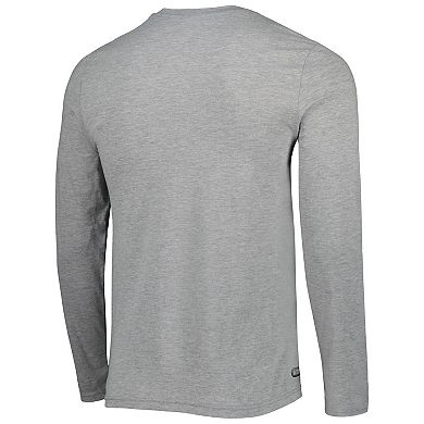 Men's New Era Heathered Gray Indianapolis Colts Combine Authentic Red Zone Long Sleeve T-Shirt