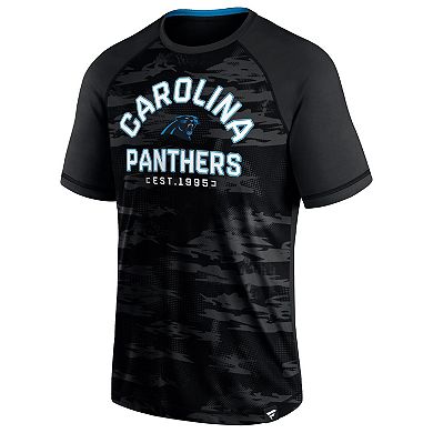 Men's Fanatics Branded Black Carolina Panthers Hail Mary Raglan T-Shirt