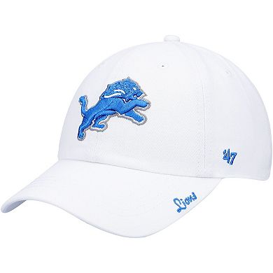 Women's '47 White Detroit Lions Miata Clean Up Logo Adjustable Hat