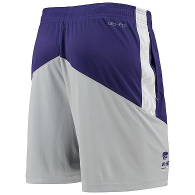 Men's Nike Purple/Gray Kansas State Wildcats Performance Player Shorts