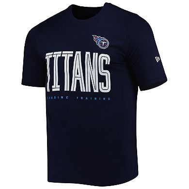 Men's New Era Navy Tennessee Titans Combine Authentic Training Huddle Up T-Shirt
