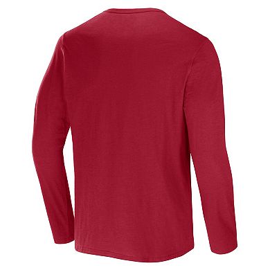 Men's NFL x Darius Rucker Collection by Fanatics Cardinal Arizona Cardinals Slub Jersey Henley Long Sleeve T-Shirt
